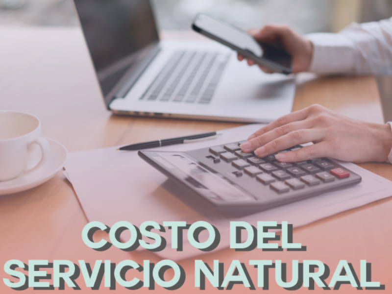 Calcule el costo del servicio natural