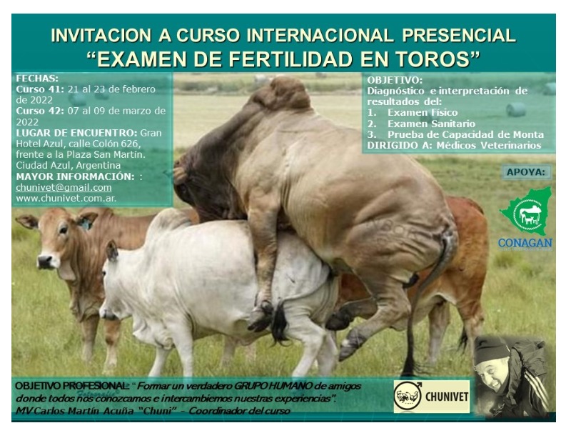 41° Y 42° cursos sobre Examen de Fertilidad en Toros