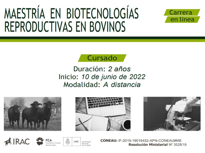 Maestría en Biotecnologías Reproductivas en Bovinos